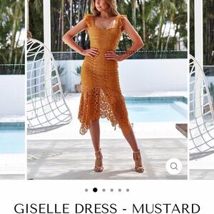 Giselle Mustard Lace Dress